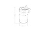 Oil catch tank 0.3L 10mm / 15mm TurboWorks PR Black