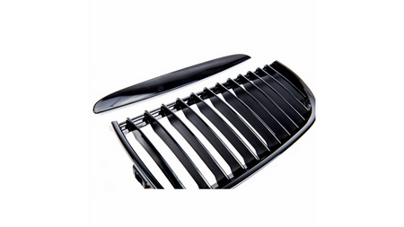 Grill sportowy pojedyncze żeberka Gloss Black BMW 3 E90 E91 przed liftem 2005-2008