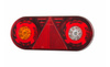 Lampa zespolona tylna z trójkątem odblask. HOR 105, STELLA, diodowa 12/24 V, lewa (6-funkcyjna, przewód okrągły 6x0,5 mm2, długość 2 m)