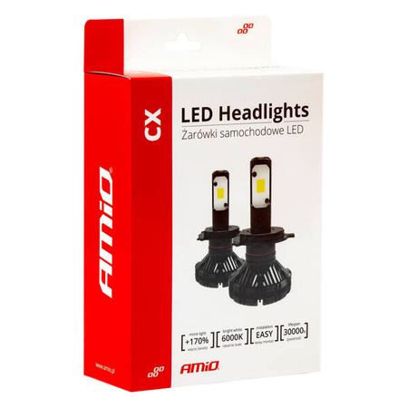 Żarówki samochodowe LED seria CX H4 6000K Canbus AMIO-01073