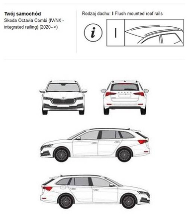 Bagażnik dachowy CRUZ AIRO FUSE DARK Octavia IV Combi/Scout