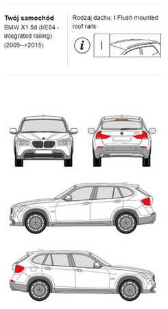 Bagażnik dachowy CRUZ AIRO FUSE BMW X1 E84