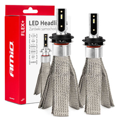 Żarówki samochodowe LED seria FLEX+ H7-6 12V 24V 6000K Canbus AMIO-03662