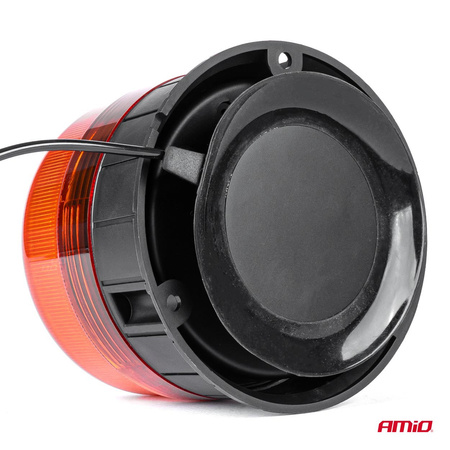 Lampa ostrzegawcza błyskowa kogut 39 LED magnes R65 R10 12V 24V W02m AMIO-02300