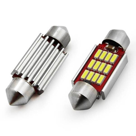 Żarówki LED CANBUS 4014 12SMD Festoon C5W C10W C3W 36mm White 12V 24V AMIO-01289