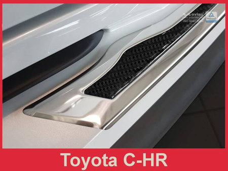 Nakładka na zderzak tylny.do Toyota C-HR Carbon+Stal