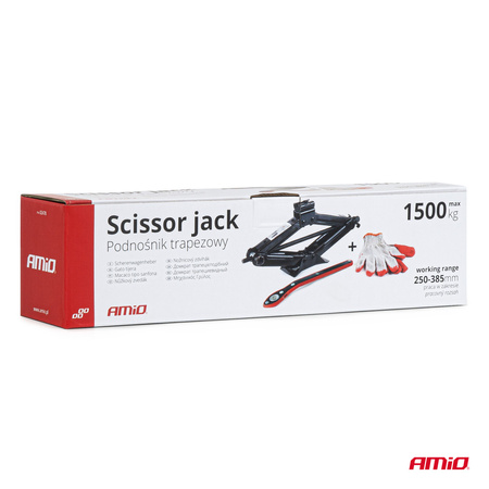 Podnośnik samochodowy trapezowy lewarek 1,5T 1500 kg AMIO-02478