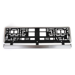 Ramka tablicy rejestracyjnej srebrna szczotkowana AMIO-01646