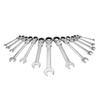 KLUCZE PŁASKO-OCZKOWE Z GRZECHOTKĄ ŁAMANE 13szt 8-32mm KD11305