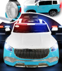 AUTO NA AKUMULATOR SUV POLICYJNE NIEBIESKIE MP3 USB BUJAK MUZYKA PILOT OTWIERANE DRZWI ŚWIATŁA LED DO ZABAWY DLA DZIECI