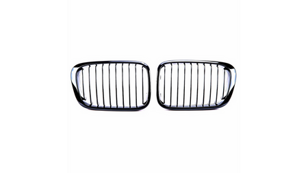 Grill sportowy pojedyncze żeberka Gloss Black  BMW 3 (E46) Sedan Compact Touring przed liftem 1998-2001
