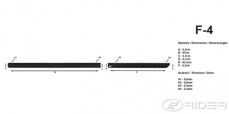 Fiat Panda II listwy boczne