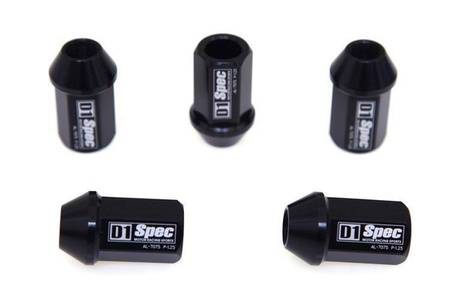 Nakrętki M12x1.5 Alu 40mm D1Spec Orginal Black Stożek