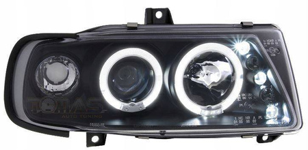 Reflektory lampy przednie Seat Ibiza Cordoba 6K BLACK RING