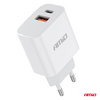 Ładowarka sieciowa PRO-09 USB + USB-C 20W Quick Charge 230V AMIO-02935
