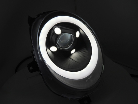 Lampy Reflektory TUBE LIGHT Black LED DRL do MINI Cooper F55 / F56 / F57 2014–2017