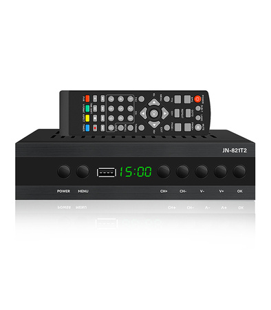 DEKODER TUNER DVB-T DVB-T2 DVB-C TELEWIZJA NAZIEMNA ODBIORNIK TELEWIZYJNY FULL HD ZESTAW PILOT