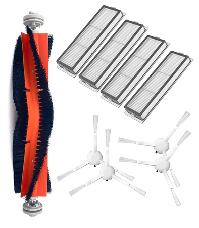 AKCESORIA DO ROBOTA SPRZĄTAJĄCEGO ZESTAW CZĘSCI ZAMIENNE FILTRY HEPA SZCZOTKI BOCZNE WAŁEK DO SPRZĄTANIA CZYSZCZENIA DO PODŁÓG