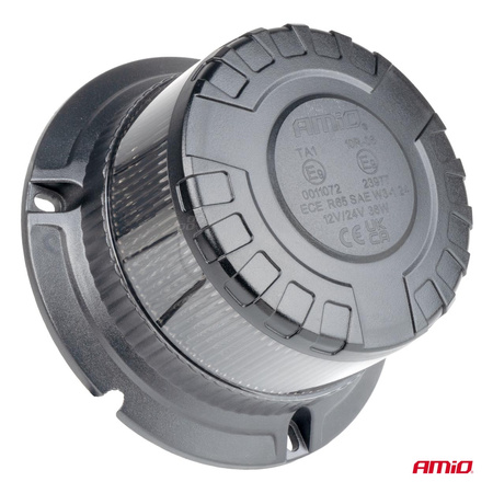 Lampa ostrzegawcza błyskowa kogut LED W28B 12V 24V AMIO-04109