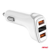 Ładowarka samochodowa 2x USB-A + woltomierz 3.1A AMIO-03887
