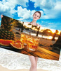 RĘCZNIK PLAŻOWY KĄPIELOWY 100 X 180 CM MIKROFIBRA DUŻY SZYBKOSCHNĄCY MIĘKKI KOLOROWY