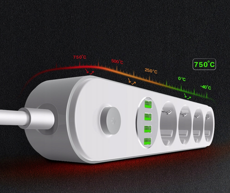 Listwa zasilająca z 4 gniazdami AC, 4x USB, LDNIO SE4432, 2m (biała)