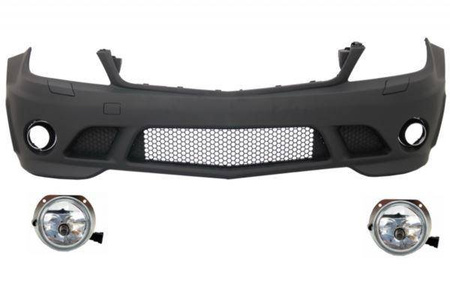 ZDERZAK MERCEDES W204 07-10 LOOK AMG HALOGENY