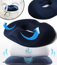 PODUSZKA ORTOPEDYCZNA REHABILITACYJNA DO SIEDZENIA PROFILOWANA Z OTWOREM NA KRZESŁO FOTEL DO AUTA BIURA