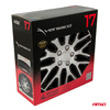 Kołpaki samochodowe 4szt. komplet Dakar czarno srebrne 17" cali COLOR BOX