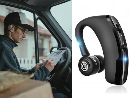 ZESTAW SŁUCHAWKOWY BLUETOOTH SŁUCHAWKA BEZPRZEWODOWA DO UCHA ŁADOWANIE USB