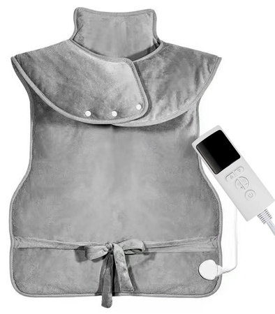 KAMIZELKA ROZGRZEWAJĄCA OCIEPLACZ MATA GRZEJĄCA ELEKTRYCZNA GRUBA MIĘKKA 9 TRYBÓW TIMER DO SZYI PLECÓW RAMION