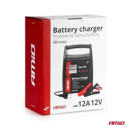 Prostownik ładowarka do akumulatora 12A 12V SBC-12A AMIO-02089