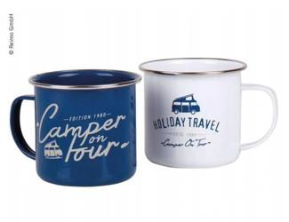 Turystyczny Kubek Emaliowany 2szt Holiday Travel