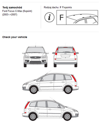 Bagażnik dachowy AIRO CRUZ Ford Focus C-MAX Dark