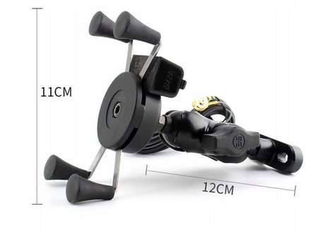 Uchwyt ładowarka na motocykl skuter USB 5V 2.1A 