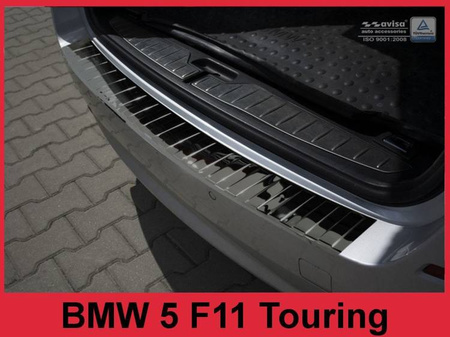Nakładka na zderzak tylny do BMW serii 5 F11 Touring (Czarna-Lustro)