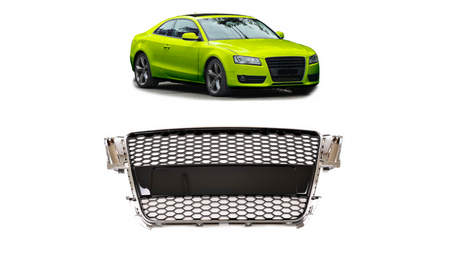 Grill sportowy Chrome & Gloss Black AUDI A5 przed liftem 2007-2011