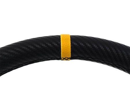 Kierownica SLIDE 350mm offset:80mm Carbon Yellow Strip
