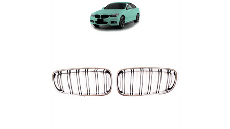 Grill sportowy podwójne żeberka Chrome & Black BMW 3 F34 2013-2020