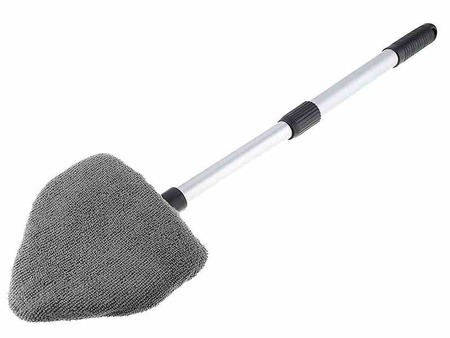 Myjka do szyb z mikrofibry, trójkątna, uchwyt aluminiowy teleskopowy 38 - 52 cm
