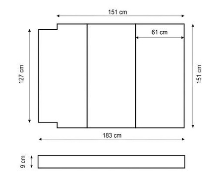 Materac składany VW T5 / T6 / T6.1 MULTIVAN