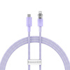 Kabel szybko ładujący Baseus USB-C do Lightning  Explorer Series 1m, 20W (fioletowy)