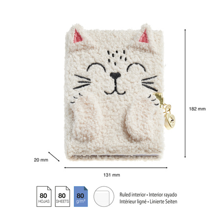 Pamiętnik na kłódkę Miquelrius - Kotek