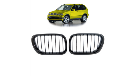 Grill BMW X5 E53 pojedyncze żeberka Gloss Black