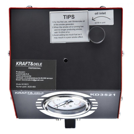 Generator dymu do sprawdzania szczelności układów 12V 9l/min 30ml KD3521