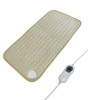 PODUSZKA MATA GRZEJĄCA ELEKTRYCZNA 60 X 30 MIĘKKA BEŻOWA 3 TRYBY GRZANIA Z TIMEREM