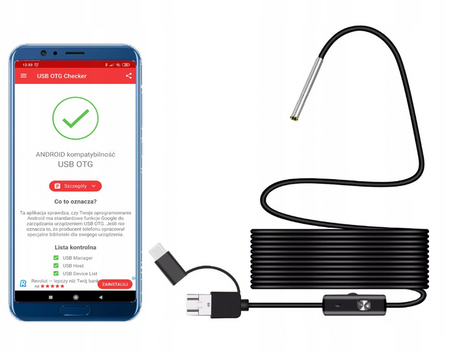 Kamera inspekcyjna endoskop 3.9mm HD ANDROID USB-C