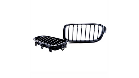 Grill sportowy pojedyncze żeberka Matt Black BMW 3 F30 F31 2011-2019