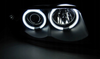 Lampy Soczewkowe Audi A4 B5 94-98 Black Ringi Ccfl