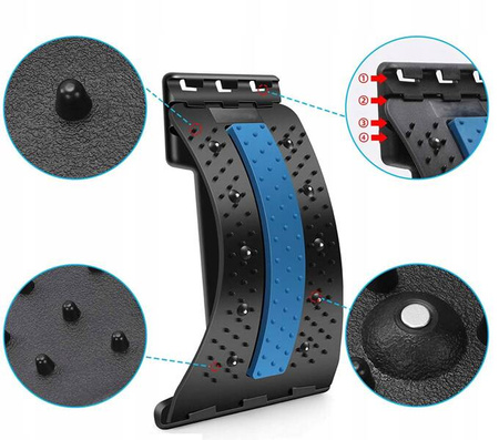 PRZYRZĄD DO ROZCIĄGANIA PLECÓW MASAŻER Z MAGNESAMI BACK STRETCHER Z PUDEŁKIEM
